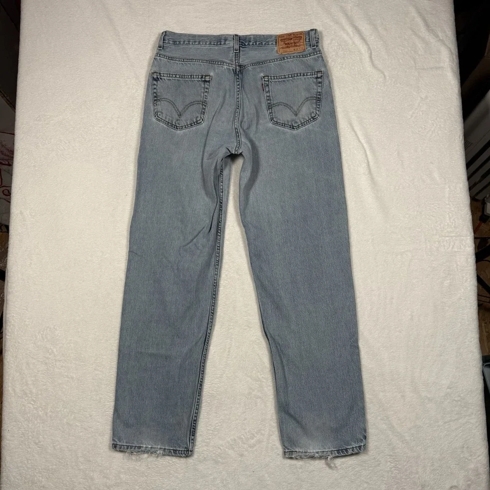 Levis 550 Jeans Mens 36x34(32) Blue Denim Faded Straight Leg Relaxed‎ Cotton